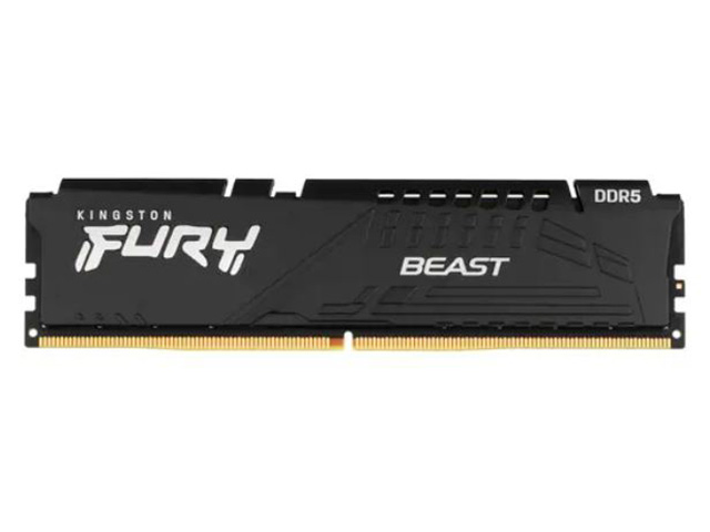 Модуль памяти Kingston Fury Beast Black DDR5 DIMM 6000MHz PC-48000 CL40 - 32Gb KF560C40BB-32 модуль памяти kingston ddr5 dimm 6000mhz pc5 48000 cl40 16gb kit 2x8gb kf560c40bbak2 16