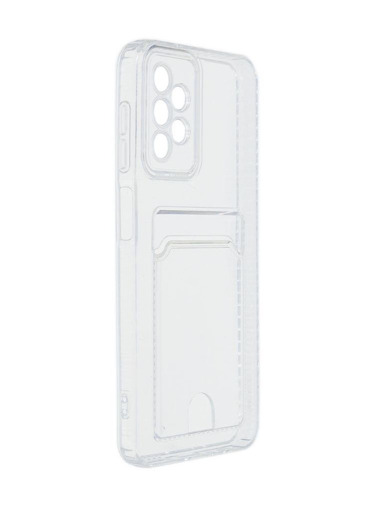 Чехол Brosco для Samsung Galaxy A13 с карманом для карты Transparent SS-A13-TPU-01-POCKET