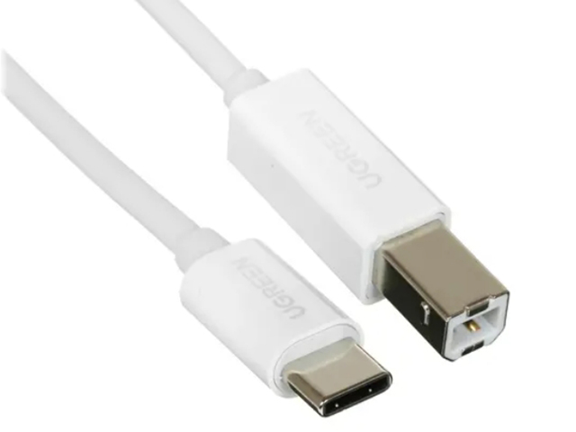 

Аксессуар Ugreen US241 USB Type-C - USB-B 2.0 1.5m White 40417, US241