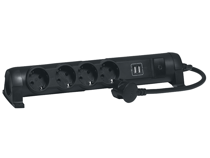 

Удлинитель Legrand 4 Sockets 1.5m Black 694616, 694616