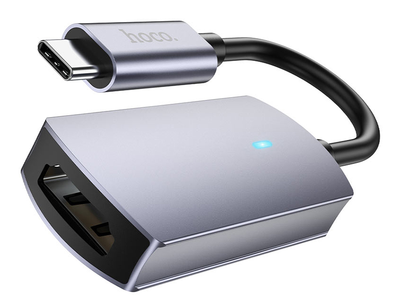

Аксессуар Hoco UA20 Type-C - HDMI 13.4cm Grey 6931474770264, 6931474770264