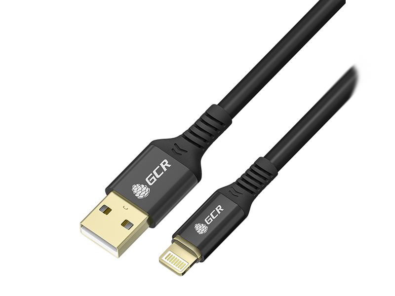 

Аксессуар GCR Premium USB 2.0 AM - Lightning 1.2m Black GCR-53709, GCR-53709