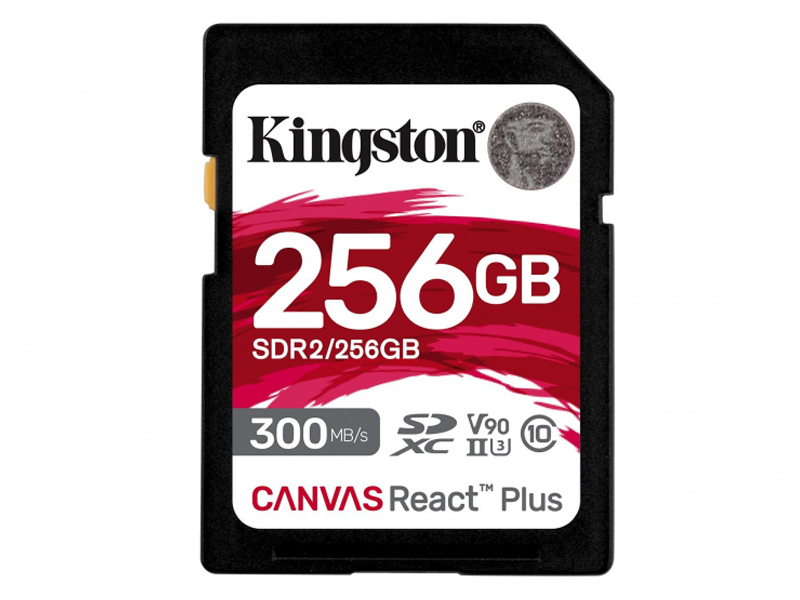 Карта памяти 256Gb - Kingston SDXC UHS-II 300R/260W U3 V90 Canvas React Plus SDR2/256GB карта памяти 64gb kingston sdxc uhs ii 300r 260w u3 v90 canvas react plus sdr2 64gb