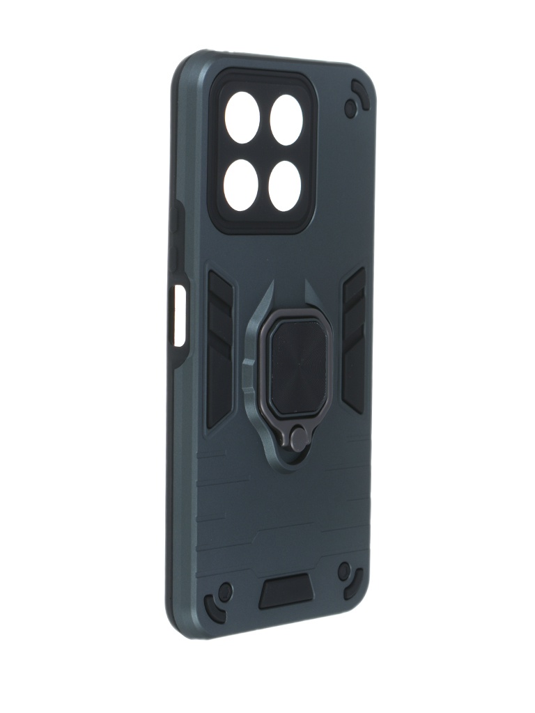 

Чехол DF для Honor X8a с магнитом и кольцом Dark Green hwArmor-02, Honor X8a