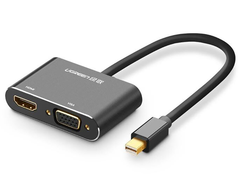 

Аксессуар Ugreen MD115 Mini DisplayPort - HDMI + VGA Black 20422, MD115
