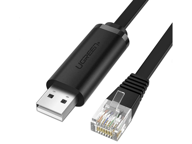 Сетевой кабель Ugreen CM204 USB-A - RJ45 1.5m Black 50773