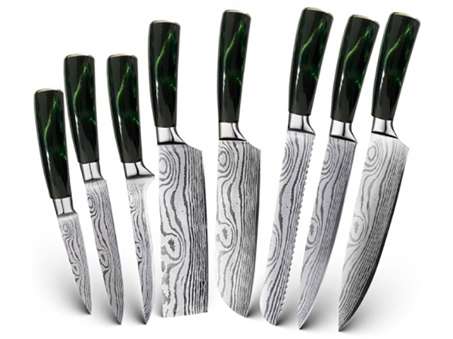 

Набор ножей Spetime 8-Pieces Kitchen Knife Set Green GE03KN8, GE03KN8