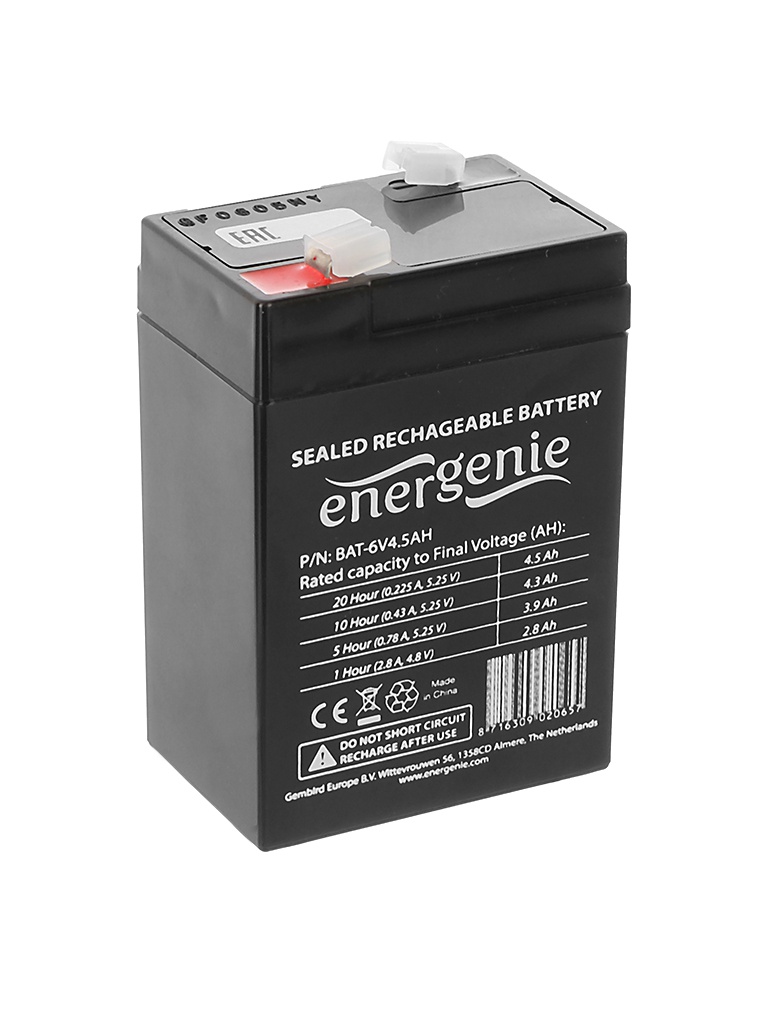 Аккумулятор для ИБП Gembird BAT-6V4.5AH/20HR запчасти для электромобилей xinleina аккумулятор xinleina 12v10ah 20hr x 6fm10