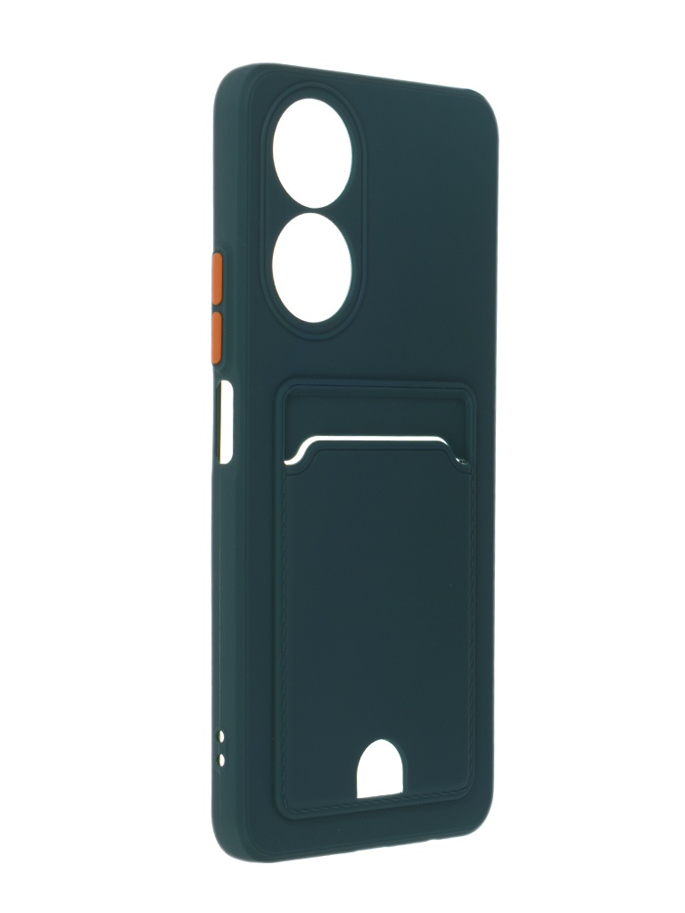 

Чехол Neypo для Honor X7 Pocket Matte Silicone с карманом Dark Green NPM58249, Honor X7