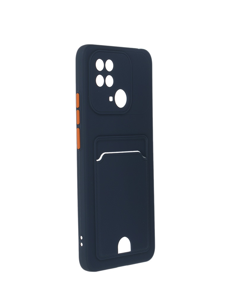 

Чехол Neypo для Xiaomi Redmi 10C Pocket Matte Silicone с карманом Dark Blue NPM55620, Xiaomi Redmi 10C