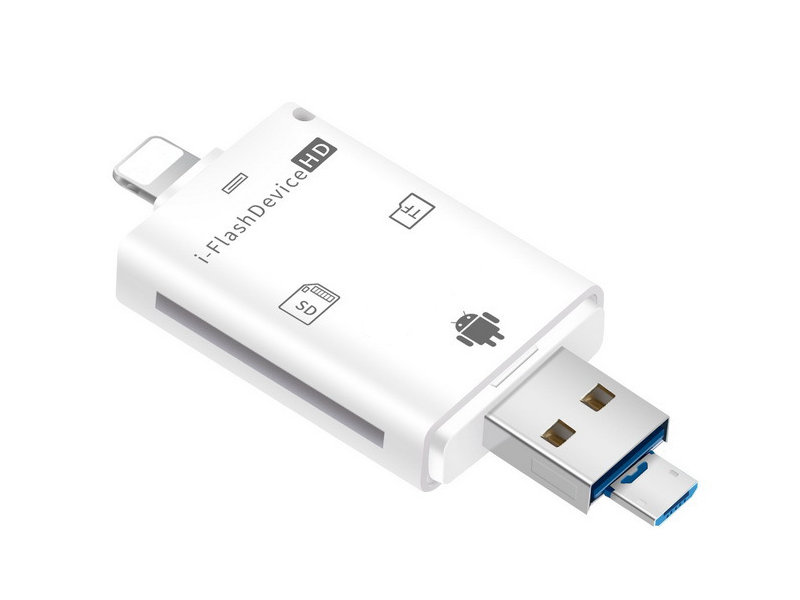 

Аксессуар Sellerweb 8i Lightning - USB/MicroUSB/SD/MicroSD, 8i