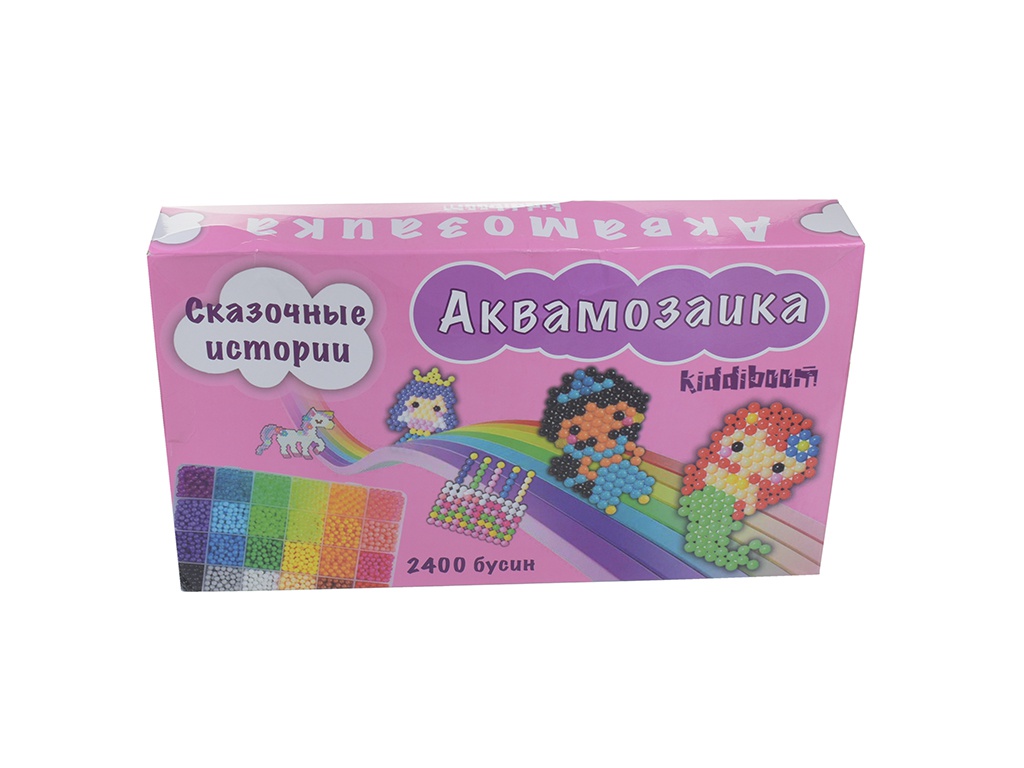 

Аквамозаика Kiddiboom 2400 бусин 24 цвета Pink
