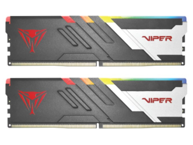 Модуль памяти Patriot Memory Viper Venom RGB DDR5 DIMM 5200Mhz PC5-41600 CL40 - 64Gb (2x32Gb) PVVR564G520C40K память ddr 5 dimm 64gb 32gbx2 5200mhz patriot viper venom rgb pvvr564g520c40k retail