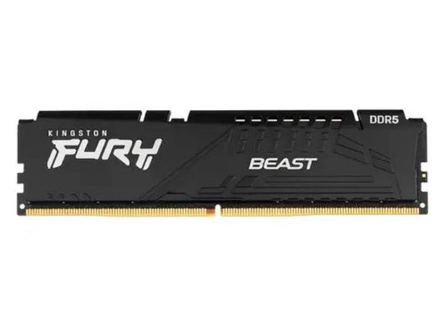 Модуль памяти Kingston Fury Beast Black DDR5 DIMM 5600MHz PC44800 CL36 - 32Gb KF556C36BBE-32 модуль памяти kingston fury beast white ddr5 dimm 5600mhz pc 44800 cl40 32gb kit 2x16 kf556c40bwk2 32