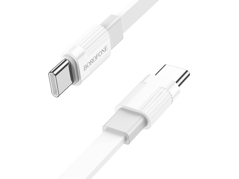 

Аксессуар Borofone BX89 Union USB-C - Type-C 3А PD60W 1m White-Grey 6974443389517, BX89 Union