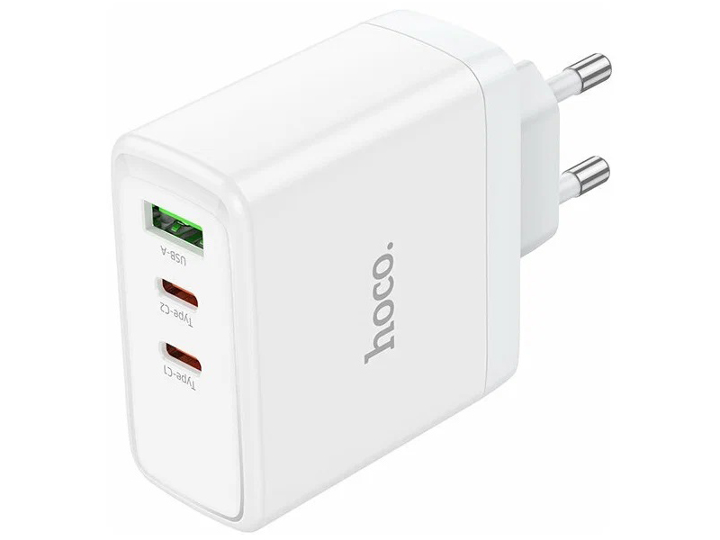 

Зарядное устройство Hoco N30 Glory 1xUSB 2xUSB-C 3А PD65W QC3.0 White 6931474784155, N30 Glory