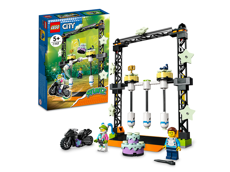 Конструктор Lego City Stuntz Испытание нокдаун 117 дет. 60341 конструктор lego minecraft небесная башня 565 дет 21173