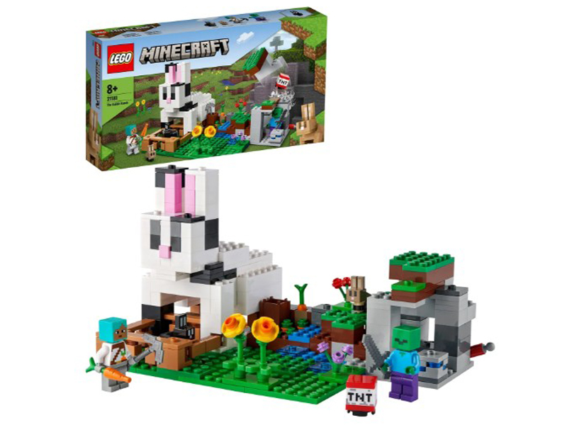 Конструктор Lego Minecraft Кроличье ранчо. 340 дет. 21181 конструктор lego jurassic world побег велоцираптора 137 дет 76957