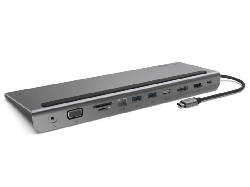  USB Belkin Multiport Adapter 11-in-1 3xUSB-A/HDMI/USB-C/PD/VGA/DisplayPort/SD/3.5mm Audio INC004btSGY