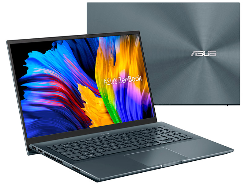Ноутбук ASUS Zenbook Pro 15 UM535QA-KS241 90NB0UK1-M00BN0 (AMD Ryzen 7 5800H 3.2GHz/16384Mb/1Tb SSD/AMD Radeon Graphics/Wi-Fi/Bluetooth/Cam/15.6/1920x1080/Touchscreen/No OS) asus zenbook pro 15 um535qa ks241