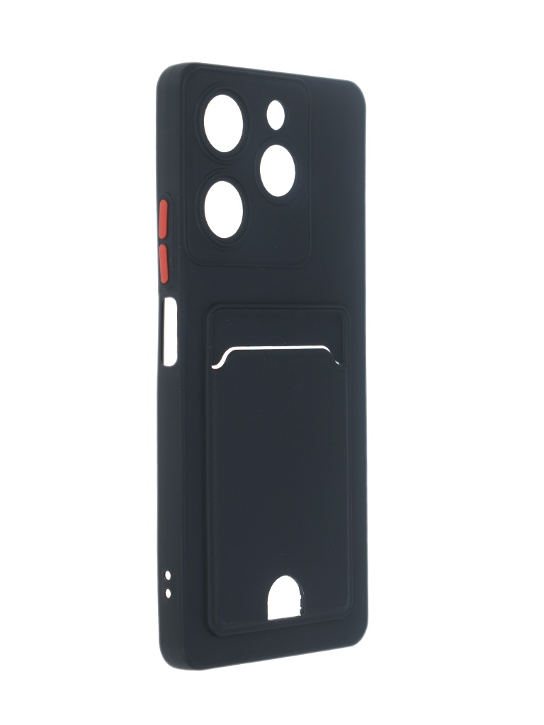 

Чехол DF для Tecno Spark 10 Pro Silicone с отделением для карты Black tCardCase-07, для Tecno Spark 10 Pro