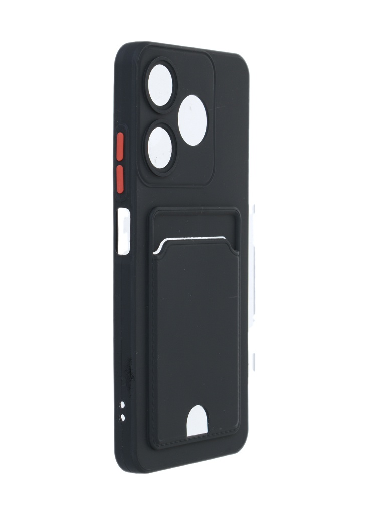 

Чехол DF для Tecno Spark 10/10C Silicone с отделением для карты Black tCardCase-06, для Tecno Spark 10/10C