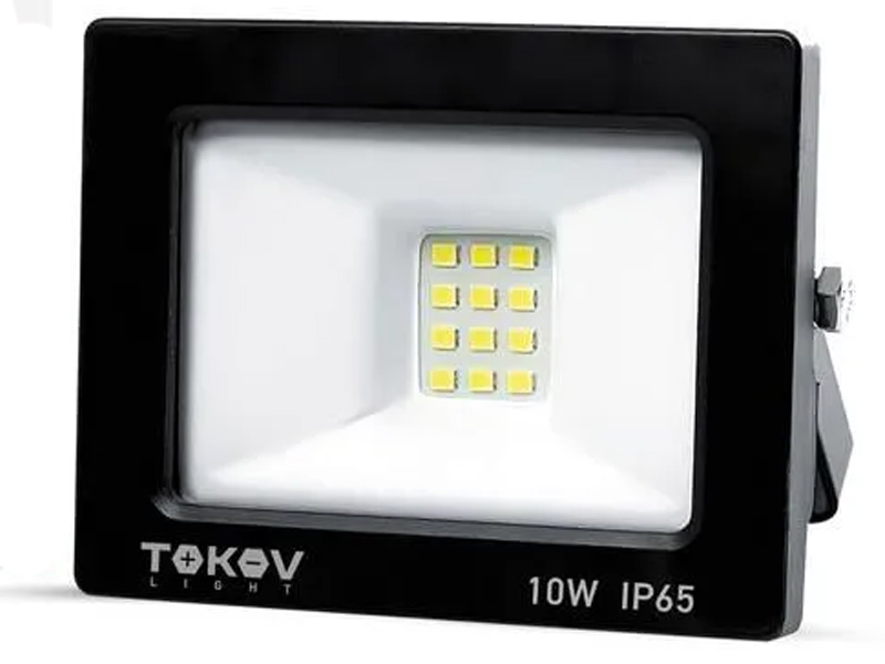 фото Прожектор tokov electric 10w 600lm 6500к ip65 black tkl-fl/led-10-6.5k-ip65