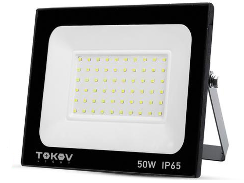 фото Прожектор tokov electric 50w 3400lm 6500к ip65 black tkl-fl/led-50-6.5k-ip65