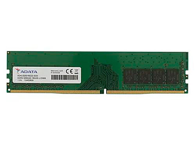 Модуль памяти A-Data DDR4 DIMM 3200MHz PC4-25600 CL22 - 16Gb AD4U320016G22-SGN модуль памяти cbr ddr4 sodimm 3200mhz pc4 25600 cl22 16gb cd4 ss16g32m22 01