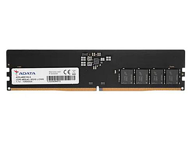 Модуль памяти A-Data DDR5 DIMM 4800MHz PC4-25600 CL40 - 16Gb AD5U480016G-S память оперативная ddr5 a data 16gb 4800mhz ad5u480016g s