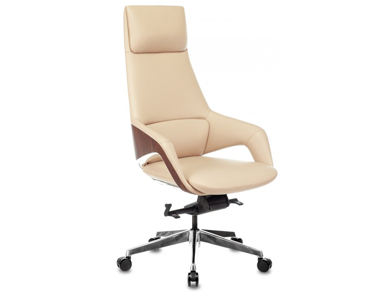 Компьютерное кресло Бюрократ DAO-2 для руководителя, обивка: натуральная кожа, цвет: бежевый
