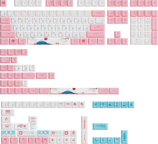 

Набор клавиш для Akko 3061 World Tour Tokyo R2, 3061