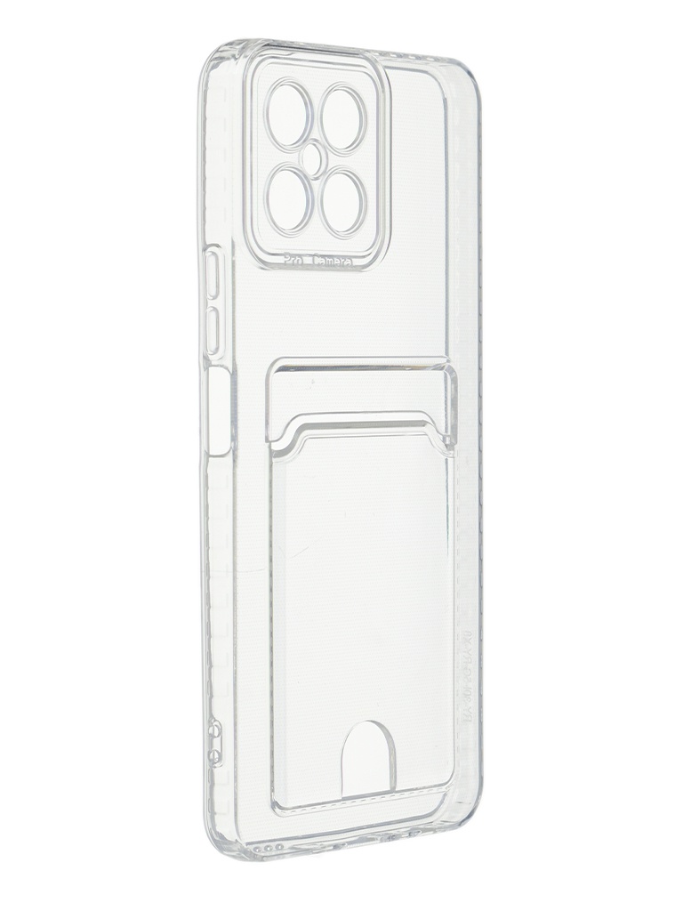 Чехол Zibelino для Honor X8 4G Silicone Card Holder защита камеры Transparent ZSCH-HON-X8-CAM-TRN чехол luxcase для honor 30s transparent 60248