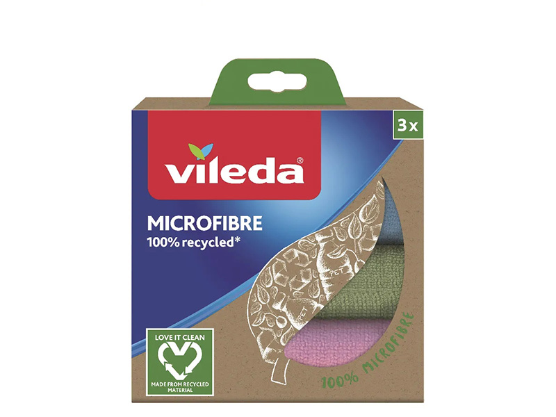 Салфетка из микрофибры Vileda 100% Eco 3 шт 168310