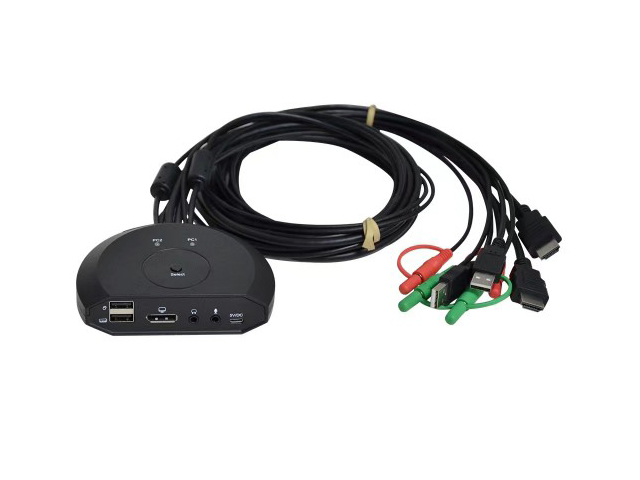 Переключатель KVM KS-is KVM HDMI, Audio 2xUSB KS-767 4k hdmi переключатель hdmi совместимый сплиттер kvm двунаправленный 1x 2 2x1 hdmi совместимый переключатель 2 в 1 для переключателя тв приставки
