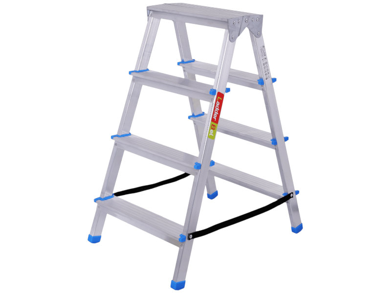 Стремянка LadderBel 4 ступени двухстороняя Aluminum стремянка ladderbel 4 секции по 5 ступеней aluminum lt455prof