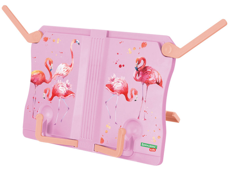 Подставка для книг и учебников Brauberg Kids Flamingo 238061 закладки магнитные для книг на открытке навстречу приключениям холодное сердце