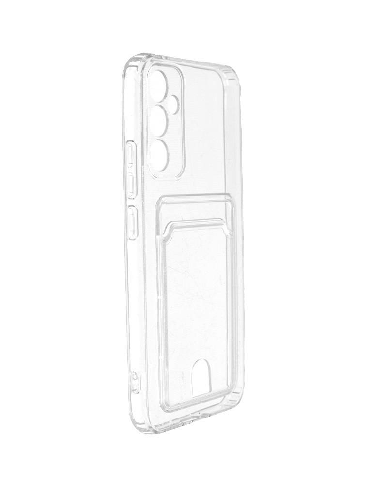 цена Чехол Zibelino для Samsung Galaxy A34 5G Silicone Card Holder защита камеры Transparent ZSCH-SAM-A34-CAM-TRN