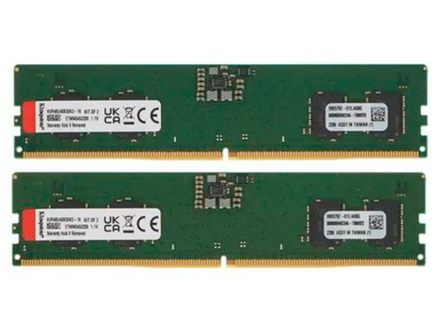 Модуль памяти Kingston ValueRAM DDR5 DIMM 6000MHz PC5-48000 CL40 - 16Gb Kit (2x8Gb) KVR48U40BS6K2-16