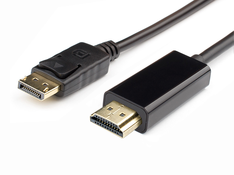 Аксессуар ATcom DisplayPort - HDMI 2m AT6001 переходник адаптер displayport hdmi dvi i displayport c305 белый