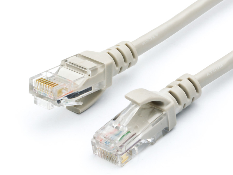 фото Сетевой кабель atcom utp cat.5e rj45 50cm grey gl8159