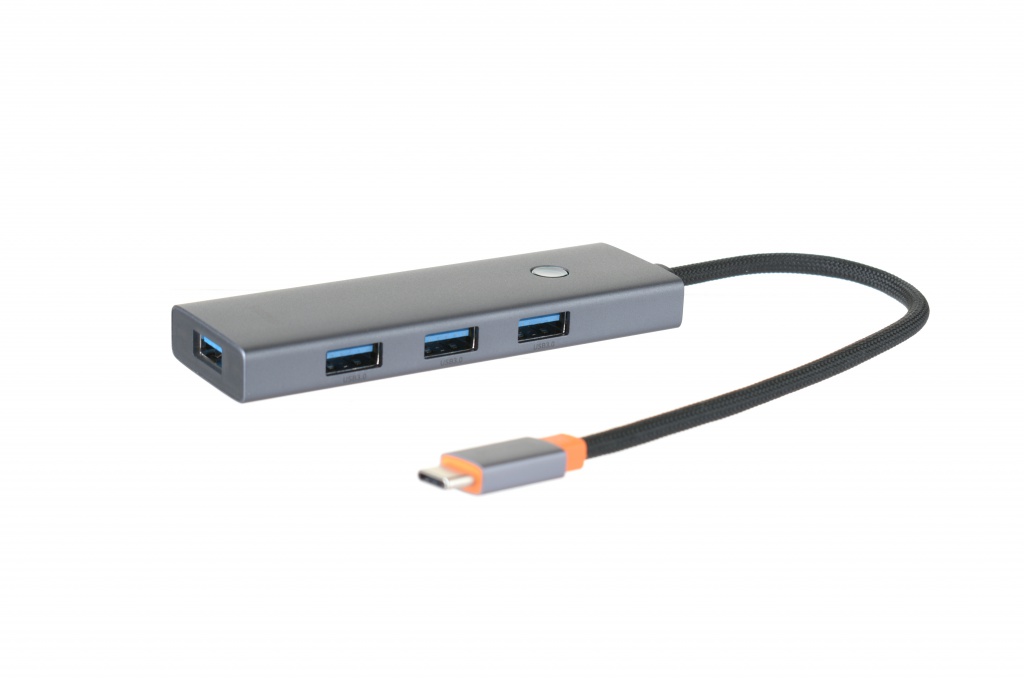 Хаб USB Baseus OS Flite Series 4-Port Type-C - 4xUSB 3.0 Space Grey B0005280A813-03