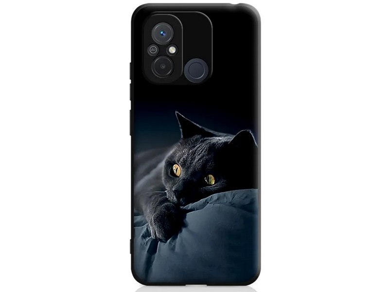 

Чехол DF для Xiaomi Redmi 12C / Poco C55 Silicone Print Art136 Black xiCase-79, Xiaomi Redmi 12C / Poco C55