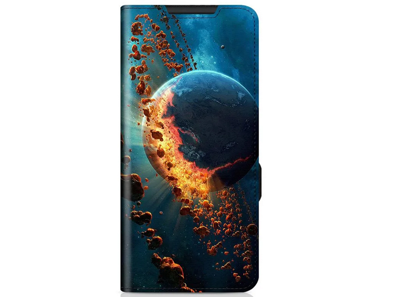 

Чехол DF для Realme 10 Pro Plus 5G Flip Print Art005 Black rmFlip-37, Realme 10 Pro Plus 5G