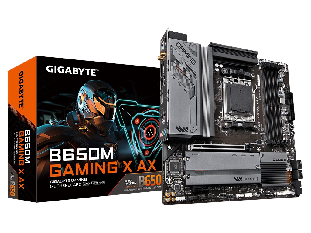 Материнская плата GigaByte B650M Gaming X AX материнская плата gigabyte a520m h rev 1 0
