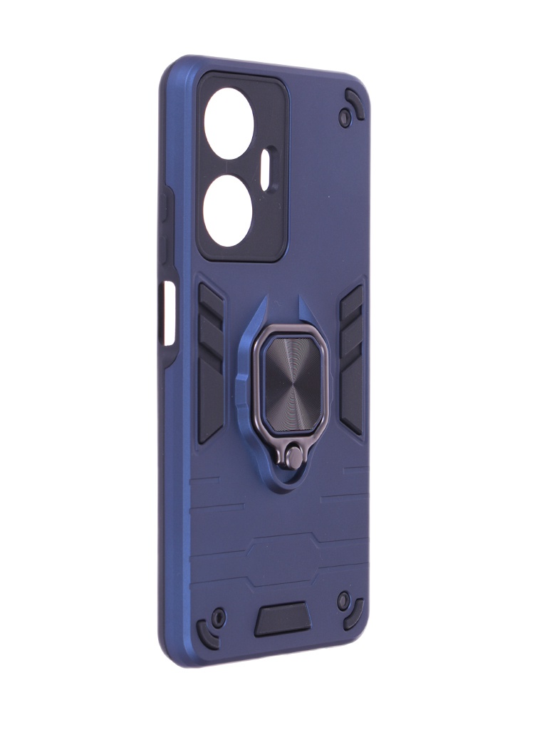 

Чехол DF для Realme C55 с магнитом и кольцом Dark Blue rmArmor-06, Realme C55