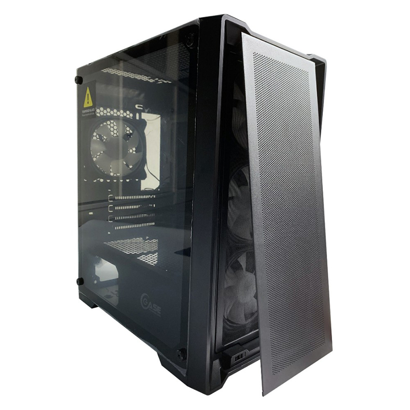 Корпус Powercase Alisio Micro X4B mATX без БП Black CAMIB-L4