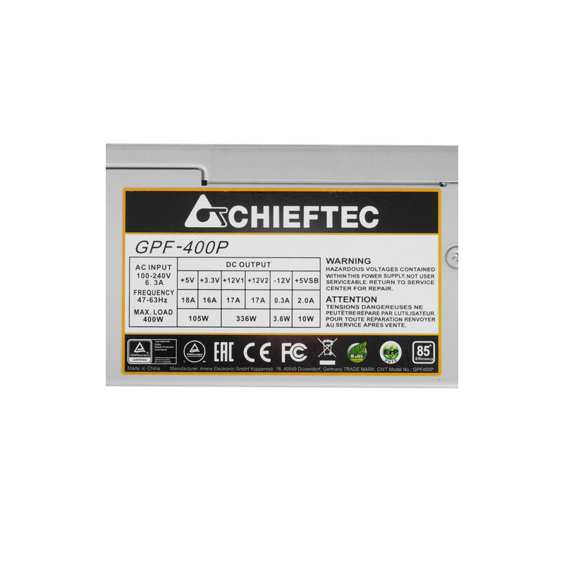 Блок питания Chieftec Smart 400W GPF-400P