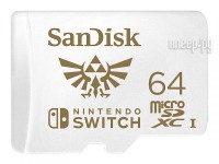 Фото 64Gb - SanDiskNintendo Switch Micro Secure Digital XC Class 10 UHS-I A1 C10 V30 U3 SDSQXAT-064G-GN3ZN