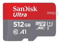 Фото 512Gb - SanDisk Micro Secure Digital XC Class 10 Ultra UHS-I A1 SDSQUAC-512G-GN6MN (Оригинальная!)